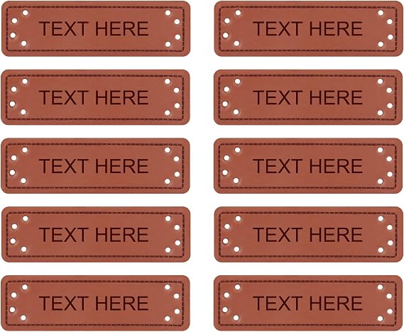 Custom Garment Labels, Personalized Leather & Knitting Tags (25PCS)