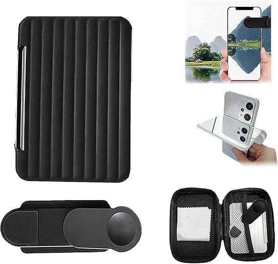 Mirror Reflection Clip Set, Smartphone Camera Mirror Reflection Clip Kit, Mobile Phone Mirror Reflection Clip, Mobile Phone Reflection Camera Clip Selfie Reflector