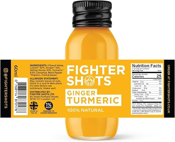 Fighter Shots Ginger + Turmeric Shot 60 ml