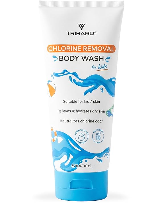 TRIHARD Kids Swim Face and Body Wash, Gentle Chlorine Cleanser