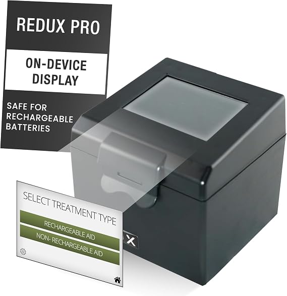Redux Pro Hearing Aid Dryer & Dehumidifier Fast Drying in 4-12 Minutes| | Hearing Aid Dryer With Professional Ultra Efficient Vacuum Technology & Touchscreen, 100% Moisture Removal