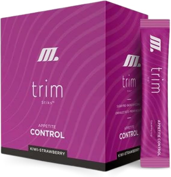 Youngevity Official Trim Stiks - Kiwi-Strawberry - Support Energy & Focus with Mood Boost - Bioperine & Theobromine Energy Powder - Appetite Support (30 Sticks)
