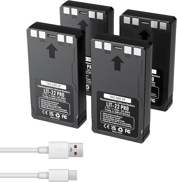 Lesaps 4Pack 7000mAh Rechargeable LIT-22 Battery for SPYPOINT Trail Camera