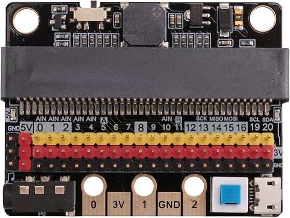 Micro-Bit Expansion Board IOBIT V2.0 Breakout Adapter Shield with Buzzer for Kids'S Python Graphics Programming