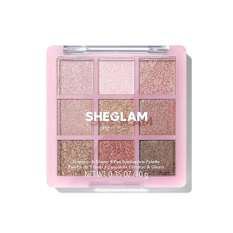 SHEGLAM Eyeshadow Palette 9 Colours Ultra Pigmented Shimmer Matte Tones Vegan & Cruelty Free Mica & Gleams