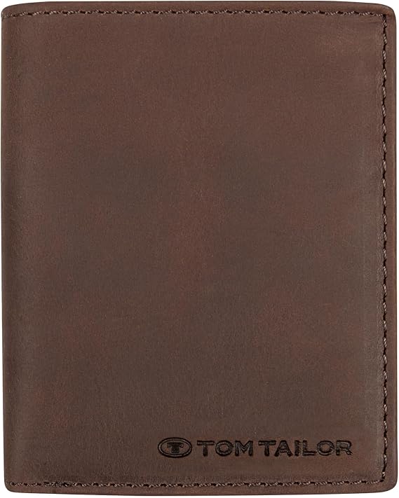 TOM TAILOR Ron Herren Geldbörse Hochformat RFID Leder Mittelgroß Braun