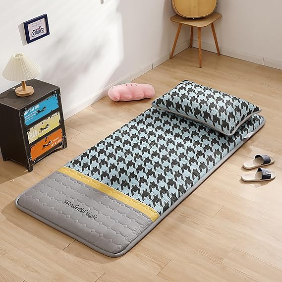 Foldable Roll Up Futon Mattress, Full Size, Portable Futon Mattress, Fluffy Soft Floor Lounger, Thick Floor Futon Mattress, Student Dorm Mattresses Green, 120x200cm/47*79*1IN