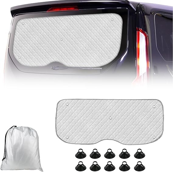 Rear Window Sun Shade for Ford Transit Custom 2012-2026 5-Layer Heat Protection with UV Blocking Suction Cup Attachment Suitable for Ford Transit Custom 2012-2026 (Pack of 1)