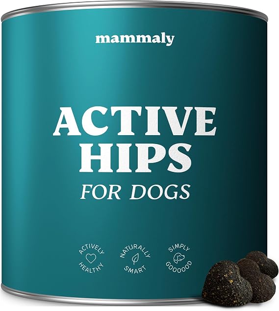 mammaly Active Hips Joint Complex with Green-Lipped Mussel & MSM (up to 55 Days) With 110 snacks for bones and mobility - with algae oil Omega 3 - DLG certified - developed with veterinarians
