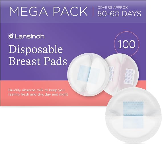 Lansinoh Disposable Breast Pads - Leakproof & Ultra Thin - 100 Pack