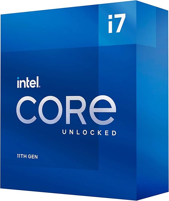 Intel CoreTM i7-11700K Desktop Processor 8 Cores up to 5.0 GHz Unlocked LGA1200 (Intel 500 Series & Select 400 Series Chipset) 125W