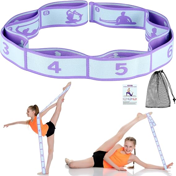 Gymnastics Stretch Band Kids, Stretching Strap with Loops Resistance Bands for Trainer in Gymnastics Training,Yoga,Latin