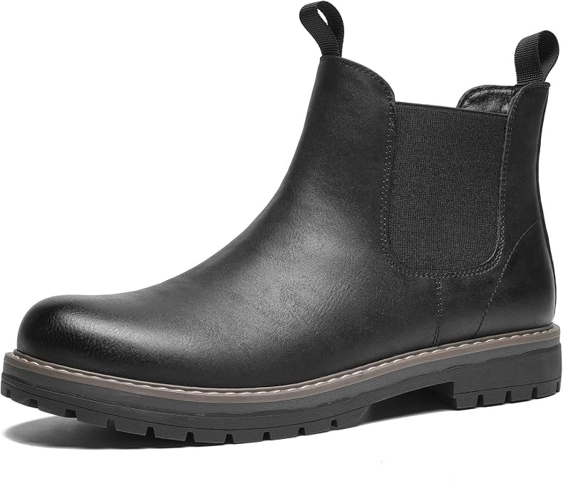 Mens Chelsea Boots, Slip-On Ankle Boots with Arch Support