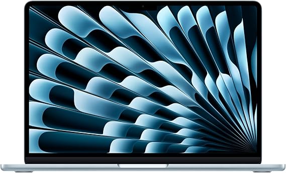 Apple MacBook Air 13-inch Laptop M5 chip with 10-core CPU and 8-core GPU: Built for AI, 13.6-inch Liquid Retina Display, 16GB Unified Memory, 512GB SSD, 12MP Center Stage, Touch ID, Wi-Fi 7; Sky Blue