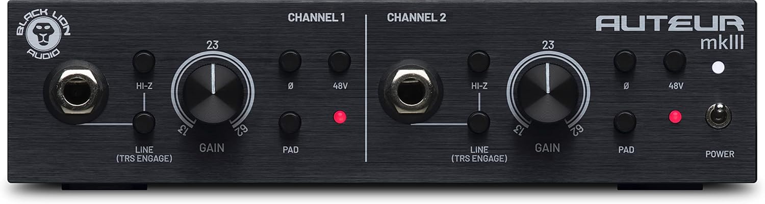 Black Lion Audio Auteur MK3 Dual Channel Microphone Preamp