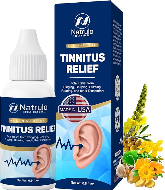 Tinnitus Relief for Ringing Ears Natural Ear Ringing Drops for Tinnitus Treatment Sooth Discomfort, Reduce Ear Noise Ear Cleaner Ear Wax Removal Drops Improve Hearing & Ear Health, Made in USA