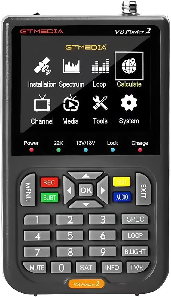 V8 Finder 2 Satellite Meter DVB-S/S2/S2X Support H.264 7.4V/4000mAh Li-ion Battery 3.5 Inch LCD Fast Charging V8 Finder2