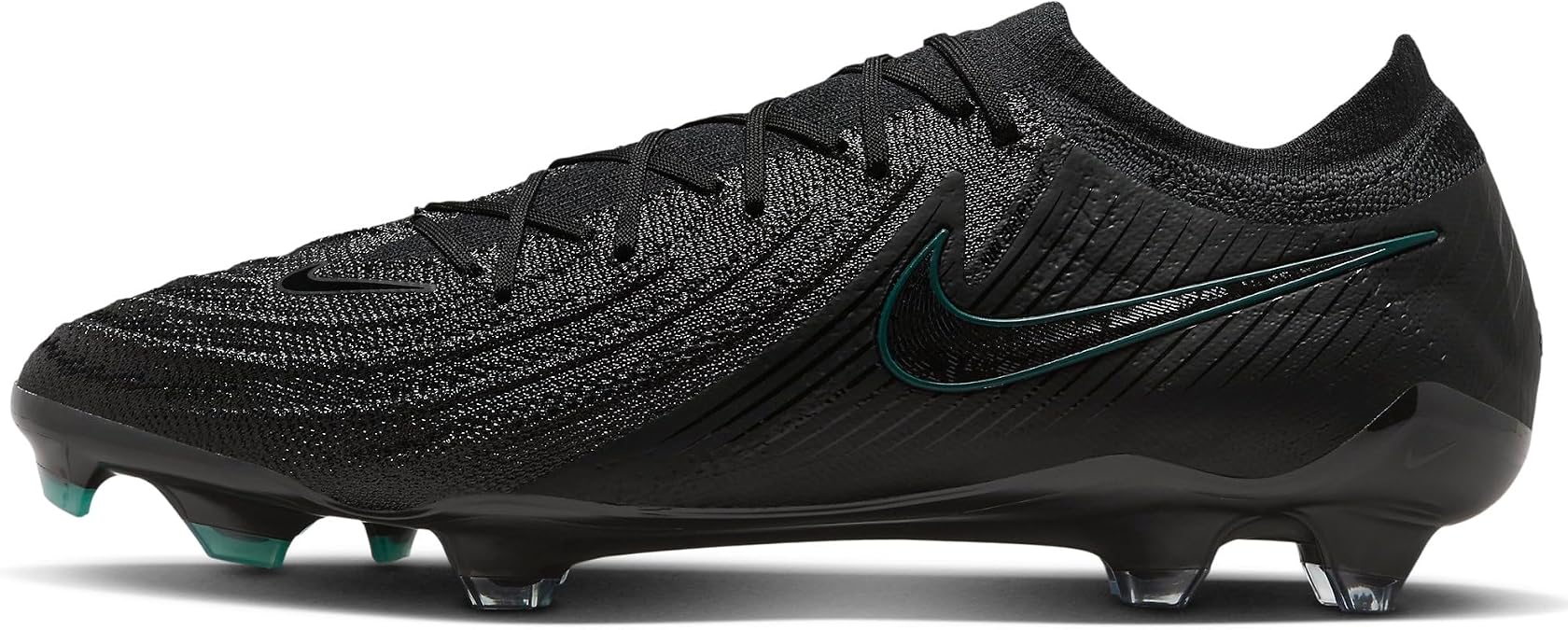 Nike Phantom GX 2 Elite FG Low-Top Soccer Cleats (FJ2559-002, Black/Deep Jungle/Black) Size 5.5
