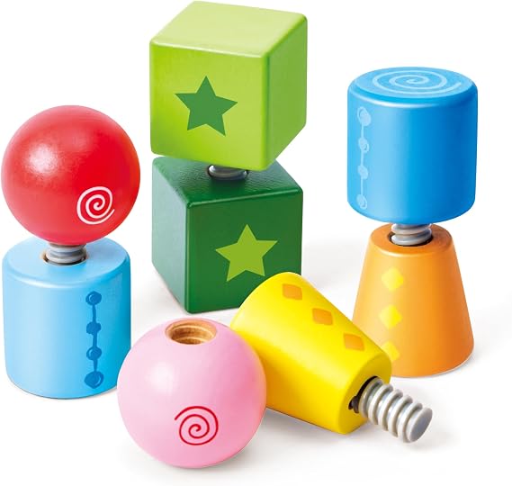 Hape Twist and Turnables Wooden Building Block Learning Set