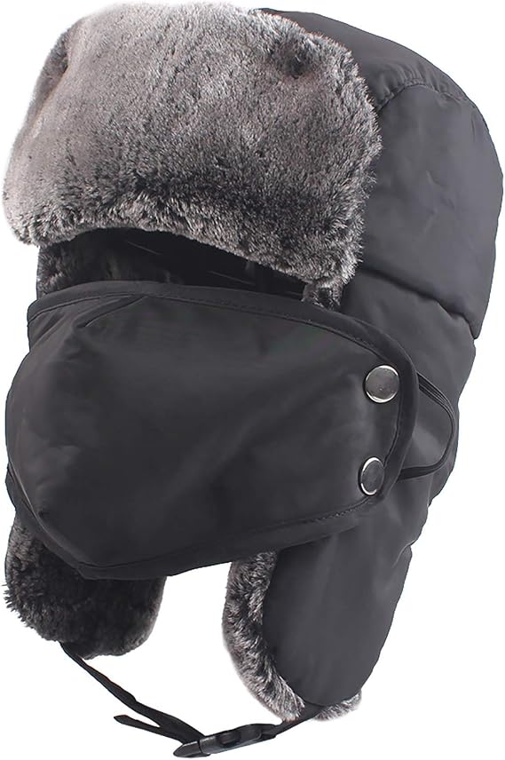 Winter Boy Trapper Trooper Hat Outdoor Warm Girls Ski Cap Windproof Mask Ear Flaps Hats for Kids