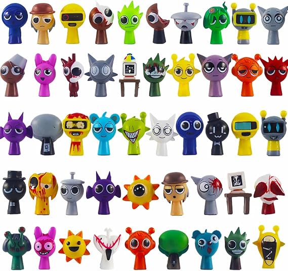 48PCS S-prunki Action Figures,1-1.6IN Colorful Toy Figures for Kids, for Boys and Girls Ages 3+ Safe, Durable, and Fun, The for any S-prunki Games fan.