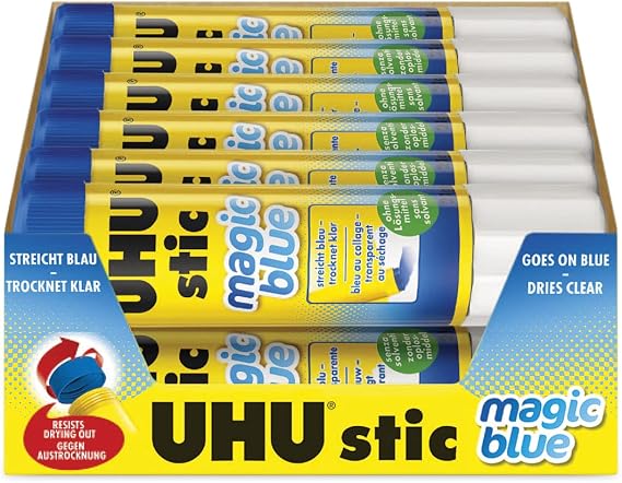 Saunders UHU Glue Stick, 1.41 oz., Blue (99653)