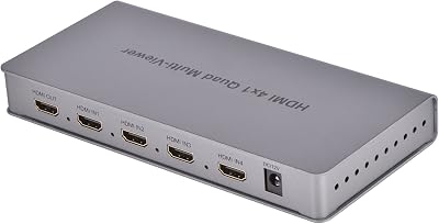4X1 HDMI Multi-viewer HDMI Quad Screen Real Time Multiviewer with HDMI Seamless Switcher Function Full 1080P and 3D