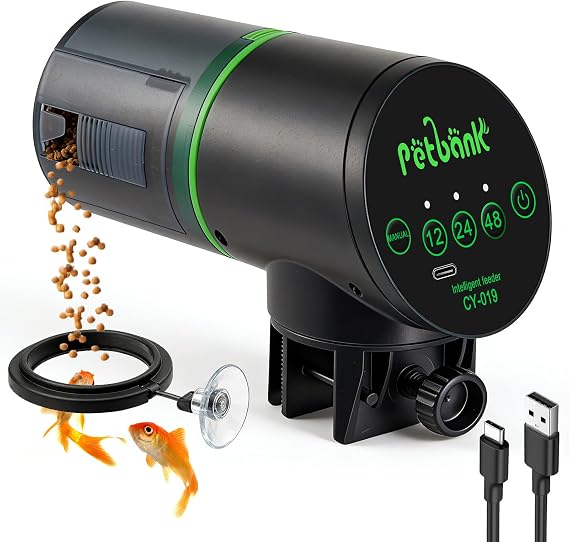 Automatic Fish Feeder for Aquarium Easy Setup & 12/24/48H Interval