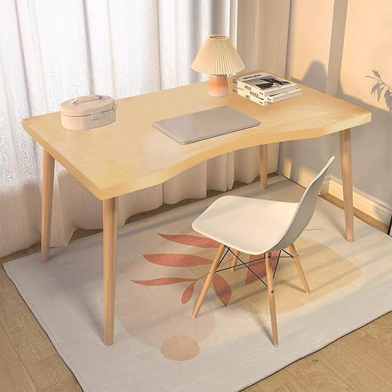 Computer Desk Modern Office Writing Desks, 100x50cm Study Table Cute Simple Vanity Table for Bedroom,Living Room
