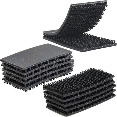 Dual Lock Tape 1in x 2in 10pcs, Dual Lock Heavy Duty Mounting Tape,Interlocking Tape Reclosable Fastener Self Sticky 3550CF Strip for EZ Pass Mounting Tape Black