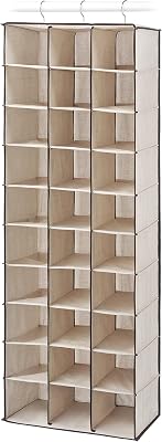 Whitmor 30 Section Hanging Shoe Shelves, Tan