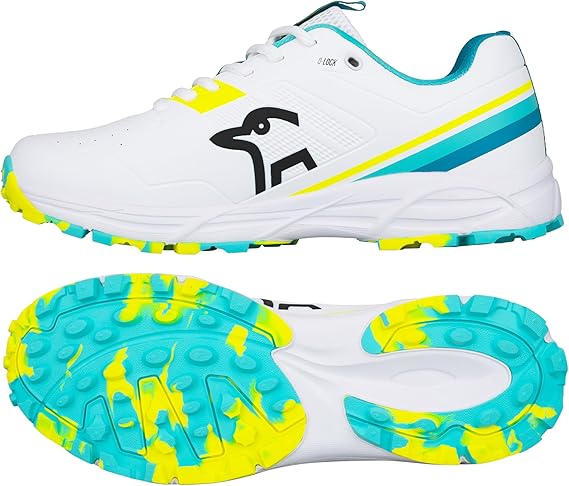 Kookaburra KC 3.0 Rubber Sole Cricket Shoe - Aqua/Yellow