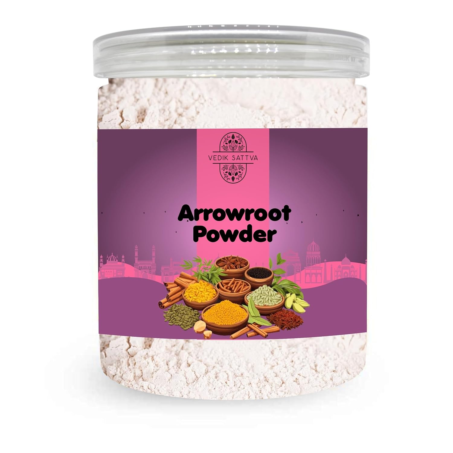 VEDIK SATTVA All Natural Arrowroot Powder 1 OZ  28.34 GM | Set Of 1 Box
