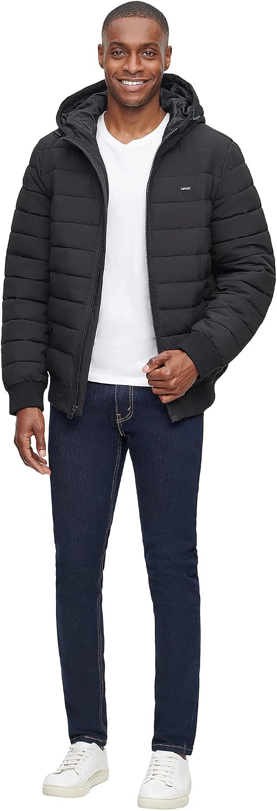 Levi's Men's Hooded Quilted Heavyweight Bomber Jacket