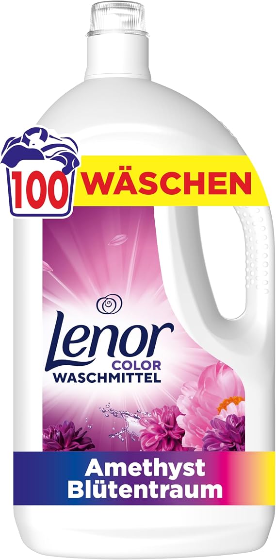 Lenor Liquid Detergent Amethyst Blossom Dream 100 Washes | For long-lasting freshness and extra odour repellent, effective even when washed cold.