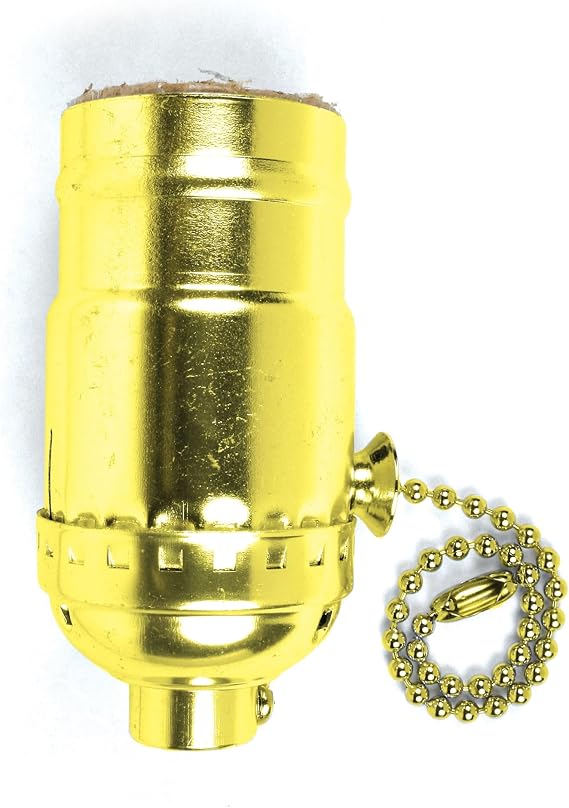 Jandorf, Pull Chain, 3 Way Brass 60411 Lamp Socket, Standard