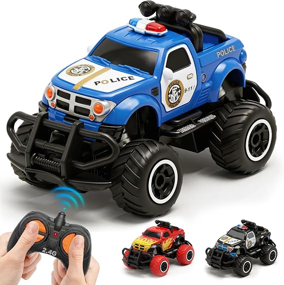 Pup Go 2.4GHz Police Remote Control Car Toy for Children Ages 3-7
