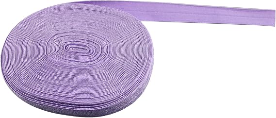 pson 10 Yards Elastic Edging Trim, Foldover Elastic Band, Soft Stretch Spandex Binding for Sewing Clothes, Underwear, Headbands, DIY Crafts, Masks (Purple, 0.59 Inch Wide)