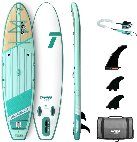 THURSO SURF Inflatable Stand Up Paddle Board All-Around SUP Waterwalker 126 10'6 Stable and Lightweight, Non-Slip Deck with SUP Accessories for All Skill Levels for Surfing, Traveling, Yoga