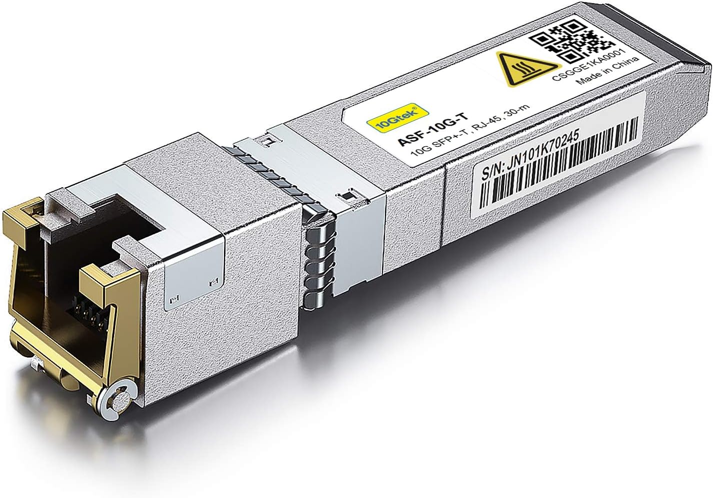 10Gtek 10GBase-T SFP Module, 10G-T, 10G Copper, RJ-45 SFP CAT.6a, Max 100ft, Optical Transceiver, Compatible with Cisco SFP-10G-T-S, Meraki, Netgear, Ubiquiti UF-RJ45-10G, Mikrotik, D-Link