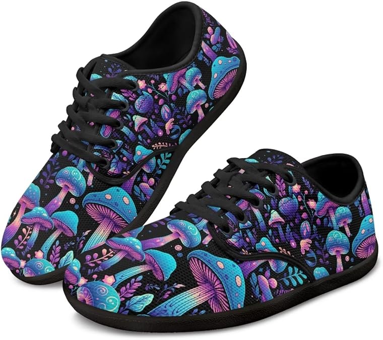 Binienty Womens Lace Up Barefoot Shoes Zero Drop Cozy Breathable Walking Flat Shoes Non Slip Casual Work Shoe
