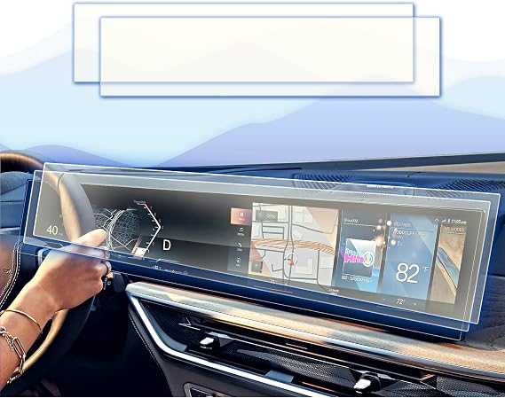 2PCS Anti-Glare 2025 2026 BMW X5 X3 Screen Protector is a Continuous for 2025 X7 Accessories 2025 BMW x7 2024 2025 3 series 4series Tempered Glass Screen Protector 2025 x5 Anti-Fingerprint