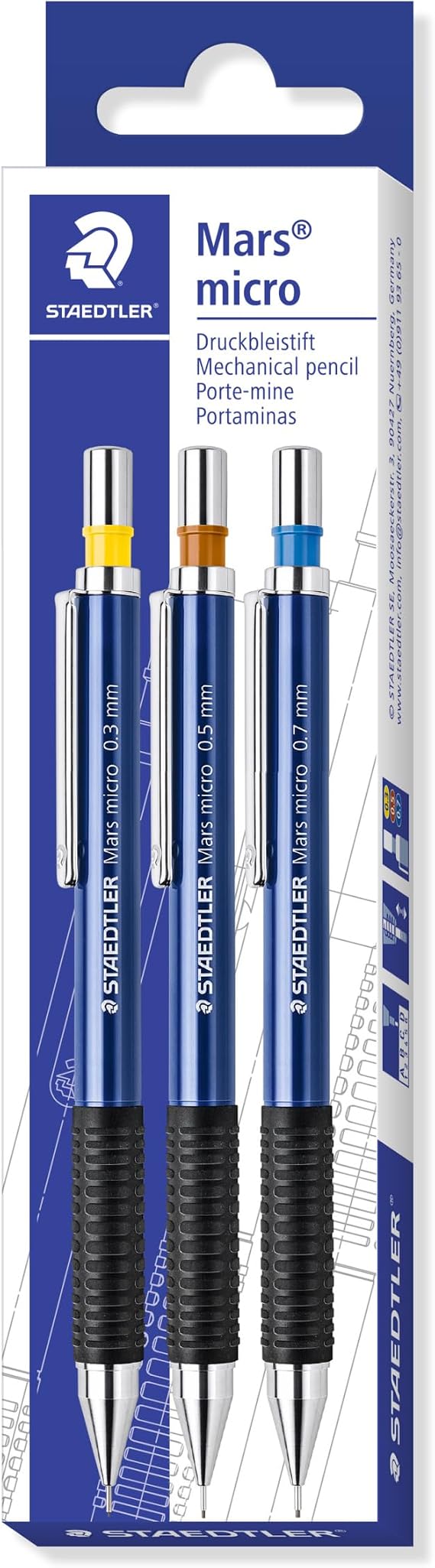 Staedtler 775 Sc Wp303 Mars Micro Versatil 0.3 0.5 0.7 Mm 3'lü Set