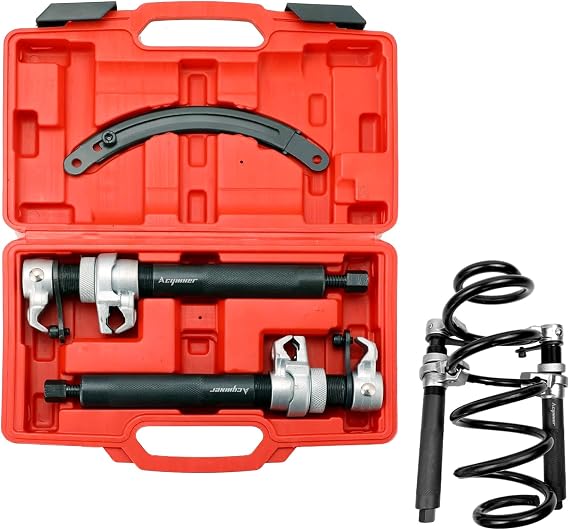 Coil Spring Compressor Tool | Strut Spring Compressor,Strong and Durable ATV Spring Compressor Tool with Safety Guard,2200lb Capacity 11in Jaw Opening