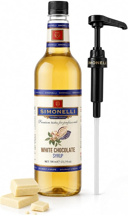 SIMONELLI Kahve Şurubu Beyaz Çikolata Aromalı 70 cl + POMPA