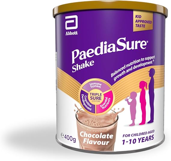 PaediaSure Shake – Chocolate Flavour – 400g – with Protein & Vitamin D | With 26 Vitamins & Minerals – Multivitamins including Magnesium – Vegetarian & Gluten Free