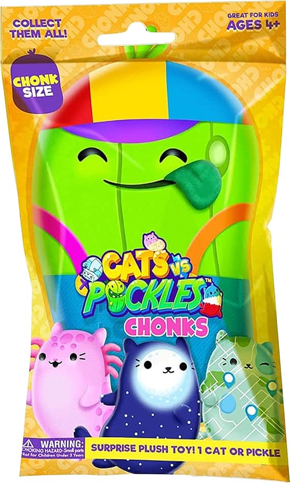 Cats vs Pickles 1pc Mystery Bags Wave 6 inch CvP Chonk Bean Filled Plushies