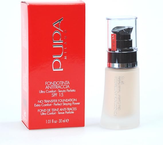 PUPA Milano No Transfer Foundation with SPF 15-30ml / 1.01 fl oz