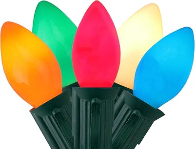 Northlight 25-Count Multi-Color C7 Mini Christmas Light Set, 24ft Green Wire