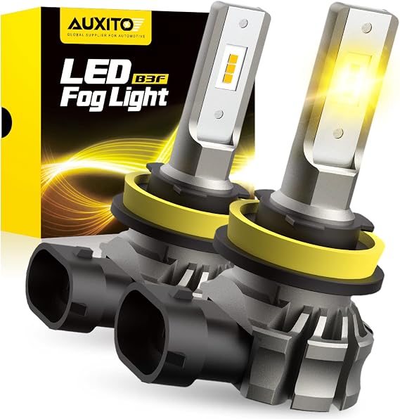 AUXITO H11 LED Headlight Bulb,3000K Amber Yellow Light, 300% Brighter